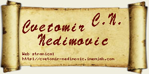 Cvetomir Nedimović vizit kartica